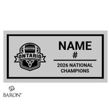 Football Ontario U18 Women's Tackle 2026 Championship Black Standard Window Ring Box