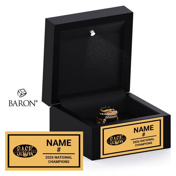 Football SASK Senior Women's Team 2026 Championship Black LED Ring Box