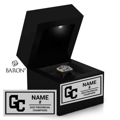 Garden City Fighting Gophers 2023 Championship Black LED Ring Box