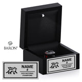 Guelph Gryphons Lacrosse 2025 Championship Black LED Ring Box