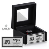 Guelph Gryphons Lacrosse 2025 Championship Black Window Ring Box