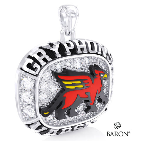 Guelph Gryphons Varsity Ring Top Pendant - Design 2.7