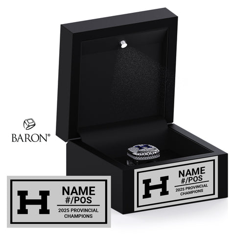 Hafford High School Football 2025 Championship Black LED Ring Box