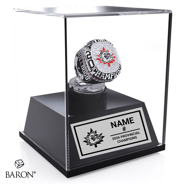Halton Hills Bulldogs U15 Lacrosse 2026 Championship Display Case