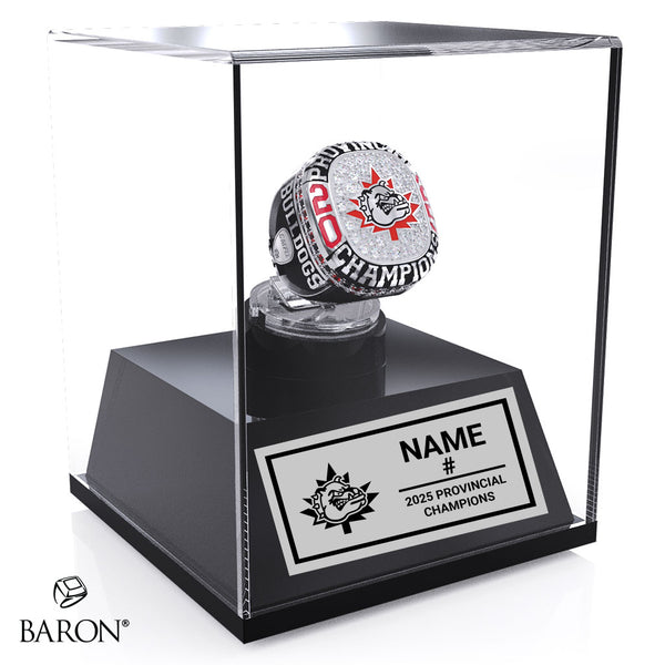 Halton Hills Bulldogs U17 Lacrosse 2025 Championship Display Case
