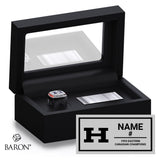 Hamilton Hurricanes Football 1993 Championship Black Standard Window Ring Box