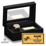 Hamilton Jr. Tiger-Cats OSFL Football 2026 Championship Black Standard Window Ring Box