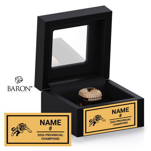 Hamilton Jr. Tiger-Cats OSFL Football 2026 Championship Black Window Ring Box