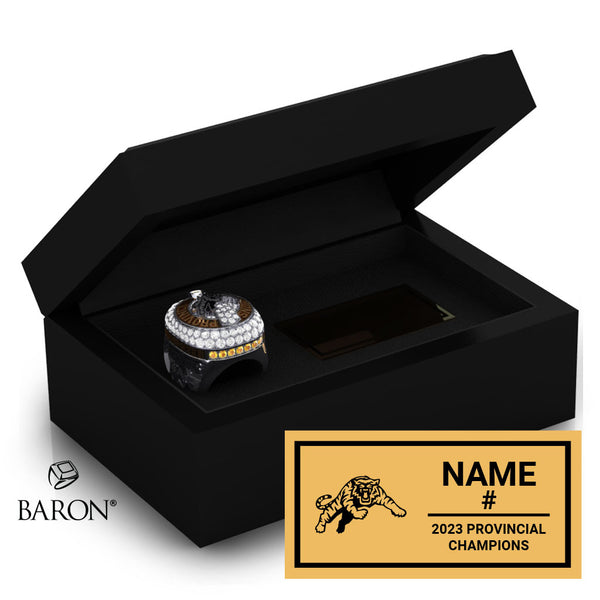 Hamilton Jr. Tiger-Cats U18 Football Championship Black Standard Window Ring Box