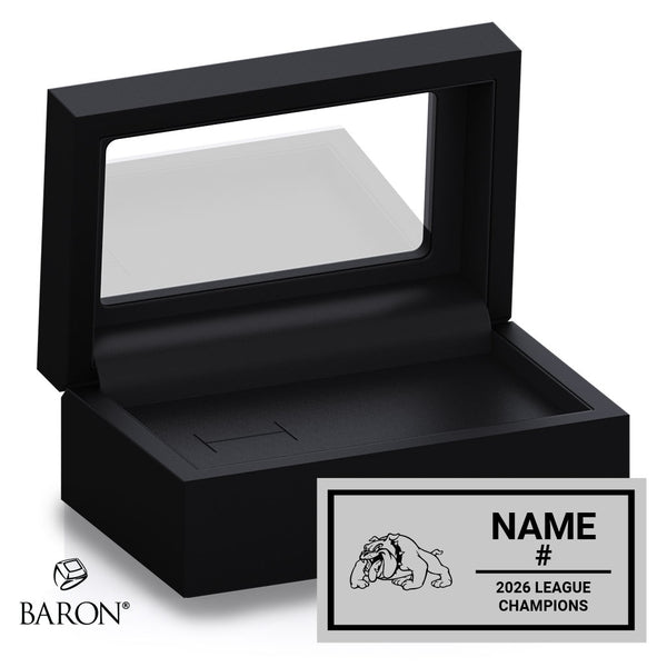 Hinton Bulldogs Hockey 2026 Championship Black Standard Window Ring Box