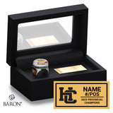Holy Cross Football 2025 Championship Black Standard Window Ring Box
