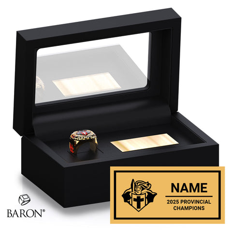 Holy Cross Volleyball 2025 Championship Black Standard Window Ring Box