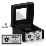 Holy Rosary High School Raiders Football 2025 Championship Black Window Ring Box