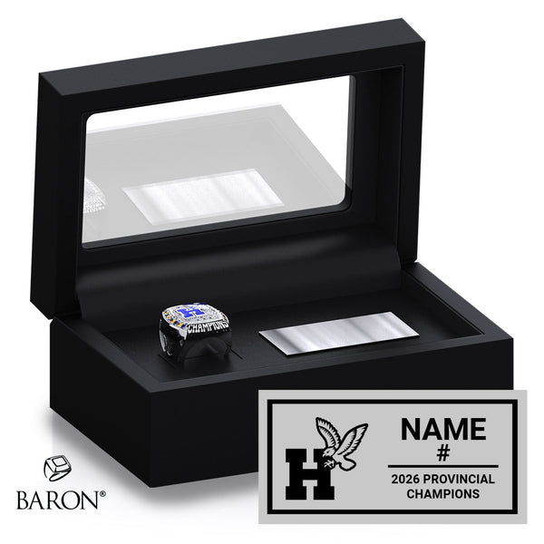Humber Hawks Rugby 2026 Championship Black Standard Window Ring Box