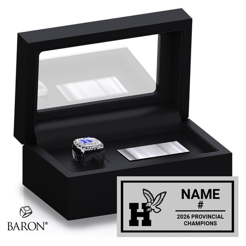 Humber Hawks Rugby 2026 Championship Black Standard Window Ring Box