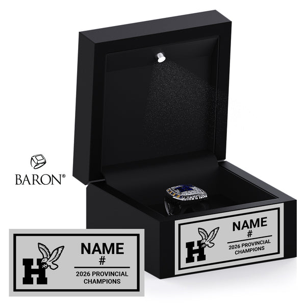 Humber Hawks Rugby 2026 Championship Black LED Ring Box