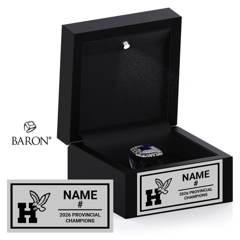Humber Hawks Rugby 2026 Championship Black LED Ring Box