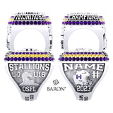 Huronia Stallions U16 OSFL 2023 Championship Ring - Design 4.6 *50% BALANCE*