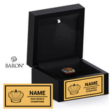 ICU World Cheerleading 2026 Championship Black LED Ring Box