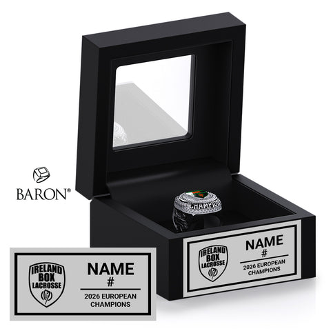 Ireland Box Lacrosse 2026 Championship Black Window Ring Box