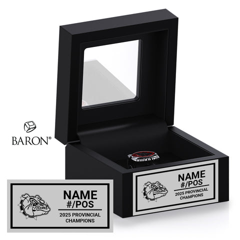 John Barsby Football 2025 Championship Black Window Ring Box