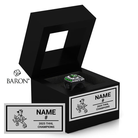 Killarney Shamrocks Hockey 2025 Championship Black Window Ring Box