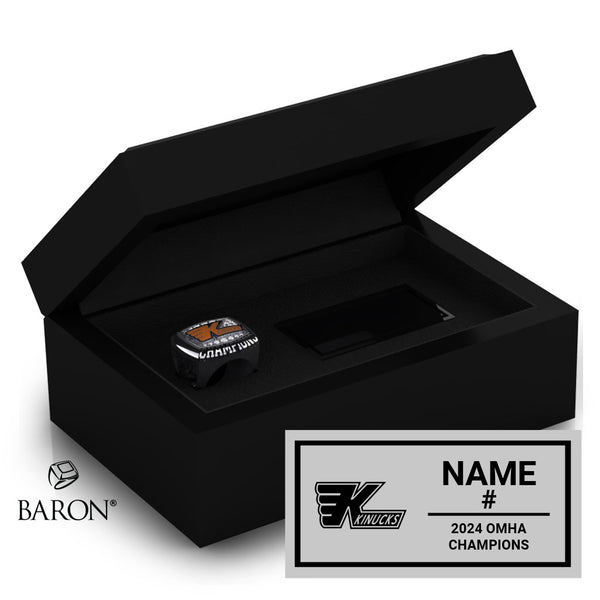 Kincardine Tier 1 U13 Hockey 2024 Championship Black Standard Window Ring Box