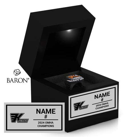 Kincardine Tier 1 U13 Hockey 2024 Championship Black LED Ring Box