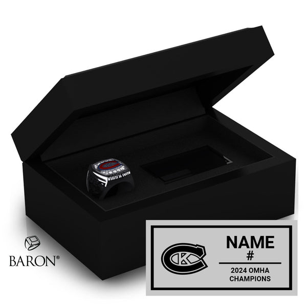 Kingston AA U14 Hockey 2024 Championship Black Standard Window Ring Box