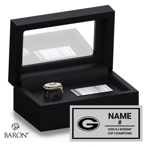 Kingston Grenadiers U14 Football 2026 Championship Black Standard Window Ring Box