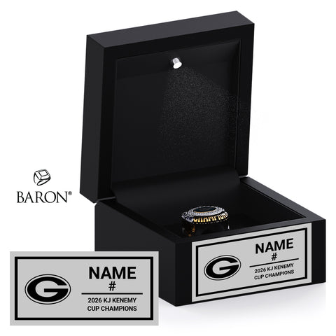 Kingston Grenadiers U14 Football 2026 Championship Black LED Ring Box