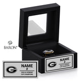 Kingston Grenadiers U14 Football 2026 Championship Black Window Ring Box