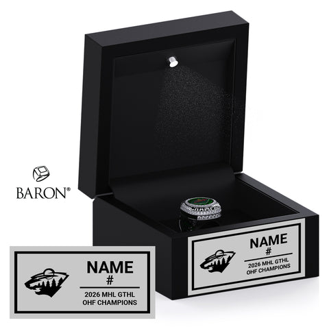 LPC Wild Hockey U15 2026 Championship Black LED Ring Box