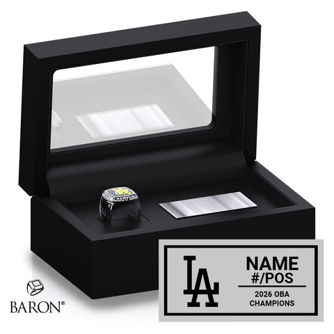 Lasalle Titans Baseball 2026 Championship Black Standard Window Ring Box