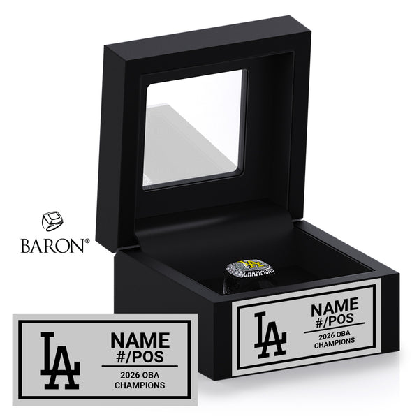 Lasalle Titans Baseball 2026 Championship Black Window Ring Box