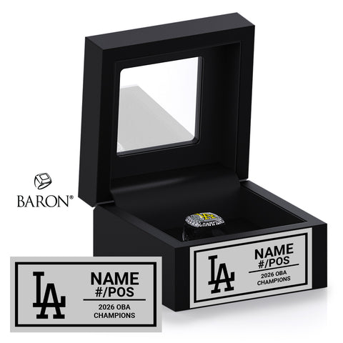 Lasalle Titans Baseball 2026 Championship Black Window Ring Box