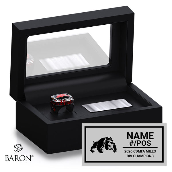 Lloydminster Red Dogs 2026 Championship Black Standard Window Ring Box