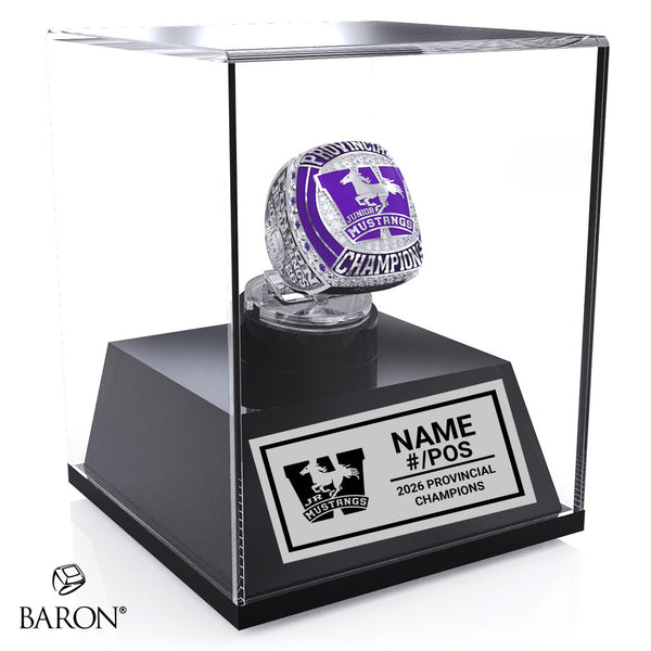 London Junior Mustangs U12AAA Football 2026 Championship Display Case