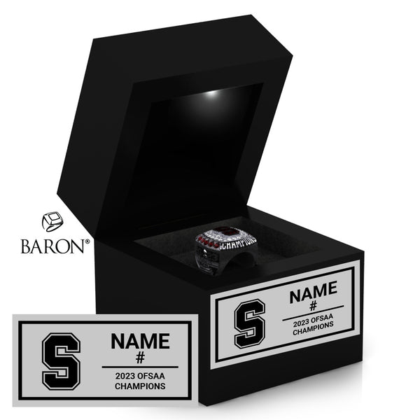 London South Collegiate Football 2023 Championship Black LED Ring Box