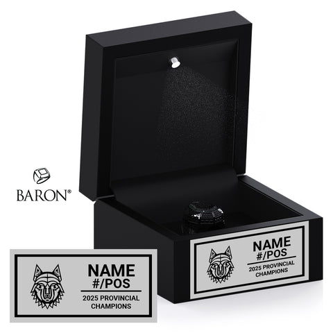 London WOLFPAAC OWFL Football 2025 Championship Black LED Ring Box