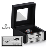 Longhorns Softball 2025 Championship Black Window Ring Box