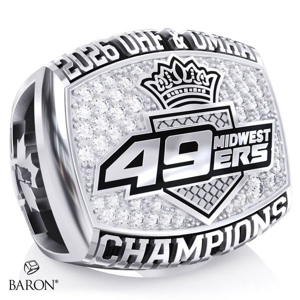 Midwest 49ers U15A Hockey 2026 Championship Ring - Design 1.1