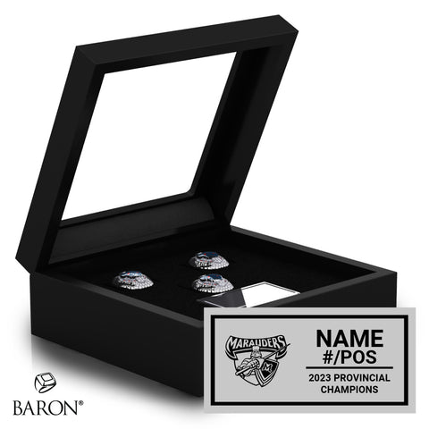 Miller Marauders Football 2023 Championship 3-Hole Ring Box