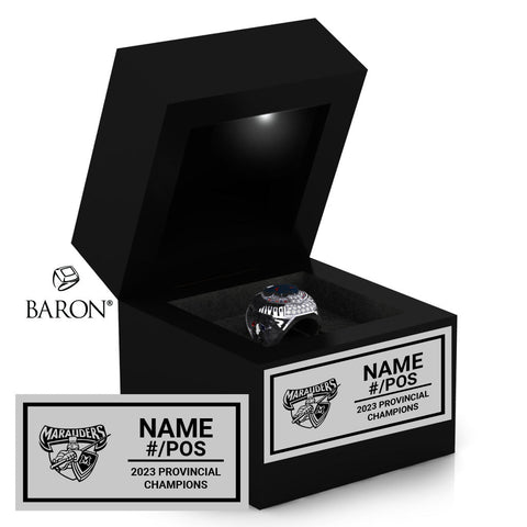 Miller Marauders Football 2023 Championship Black LED Ring Box