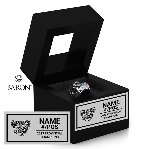 Miller Marauders Football 2023 Championship Black Window Ring Box