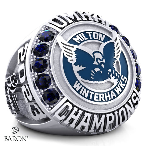 Milton Winterhawks U12 and U15 2023 Championship Ring - Design 1.2