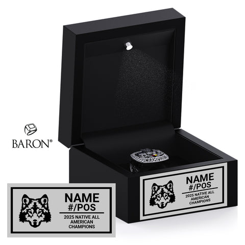 Native Allstar Game Football 2025 Championship Black LED Ring Box