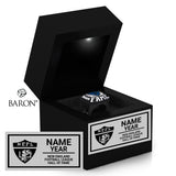 New England Football League Hall of Fame Black LED Ring Box