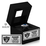 New England Football League Hall of Fame Black Window Ring Box