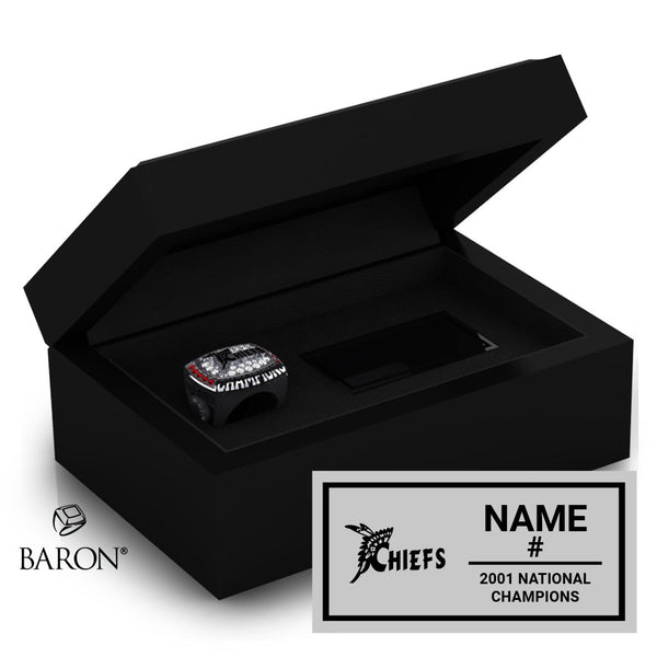 Newfoundland Chiefs Ball Hockey 2001 Championship Black Standard Window Ring Box